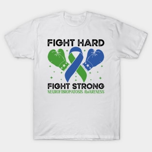 Fight Hard Fight Strong Neurofibromatosis Awareness T-Shirt